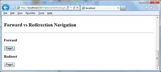 JSF Forward vs Redirect