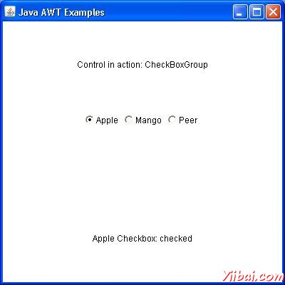 AWT CheckBoxGroup