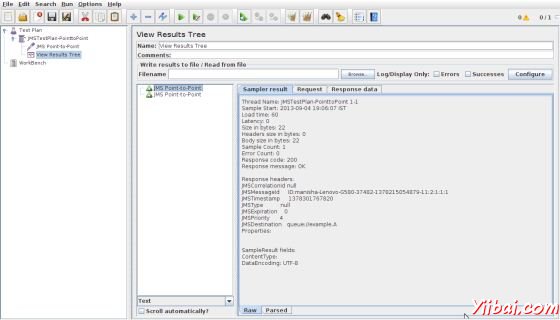 JMS PTP Test Output