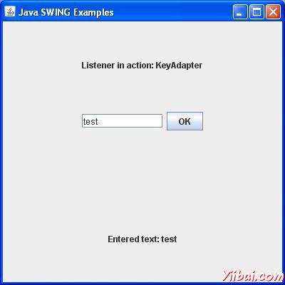 SWING KeyAdapter
