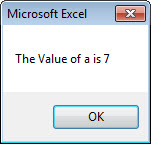 Message Box in VBA