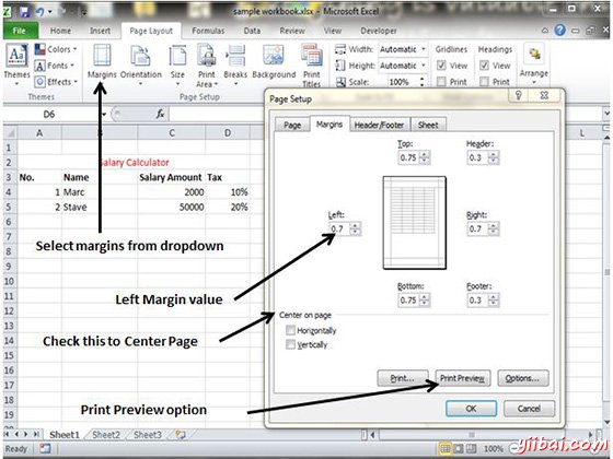 Setting Custom Margins