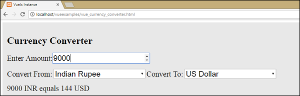 Conversion to USD